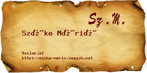 Szőke Márió névjegykártya